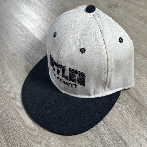 Vintage Butler Bulldogs Hat Snapback College Wool White Cap Made in USA - Picture 8 of 8